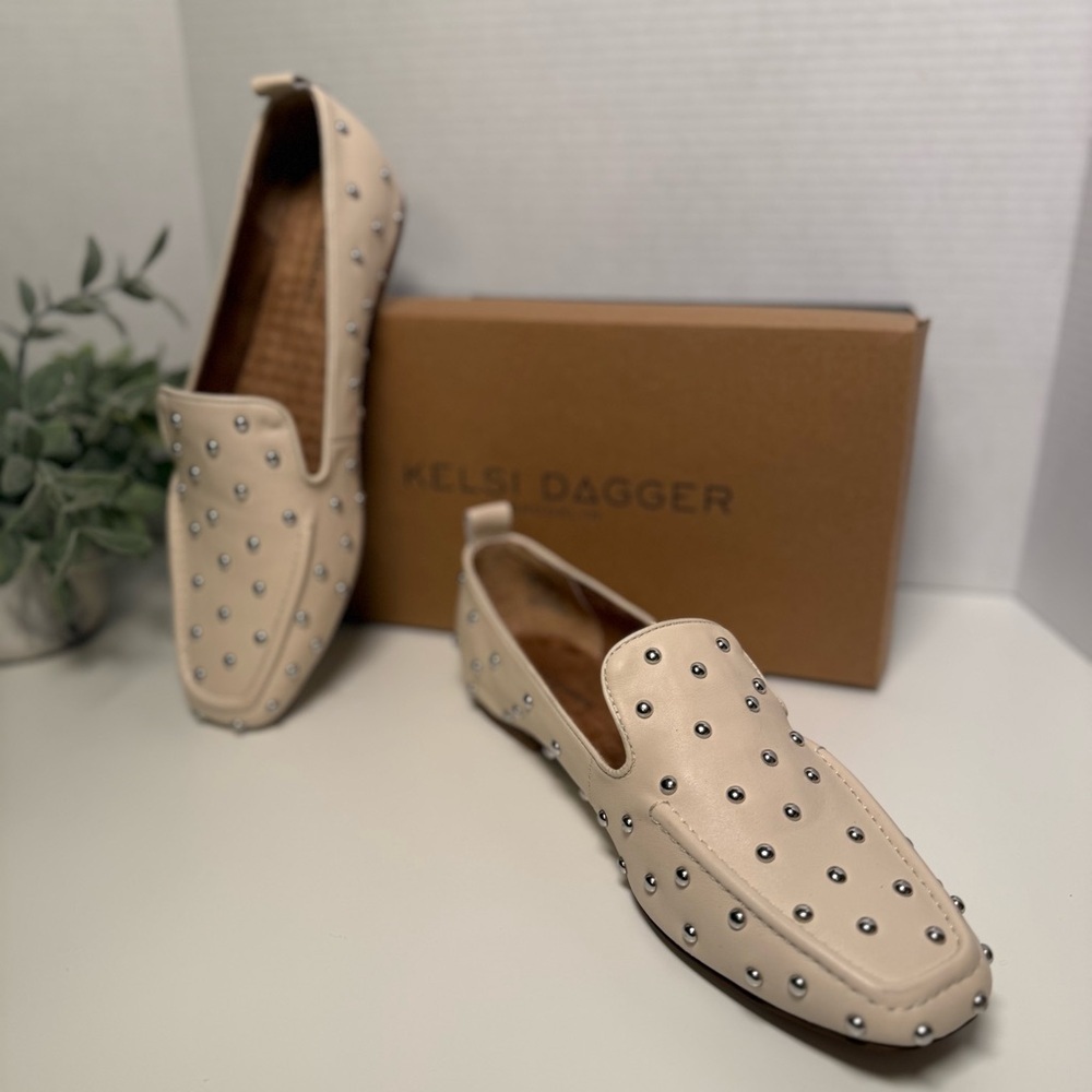 Kelsi Dagger Brooklyn Finley Studded Leather Flats Women's Size 10 Boho Feminine - Picture 16 of 16